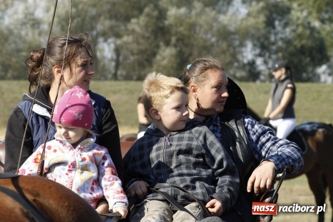 Zdjęcie w galerii na portalu naszraciborz.pl: Piękne amazonki na koniach, czyli Hubertus 2015 na polach na Ostrogu wiadomości z regionu