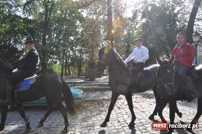Zdjęcie w galerii na portalu naszraciborz.pl: Piękne amazonki na koniach, czyli Hubertus 2015 na polach na Ostrogu wiadomości z regionu