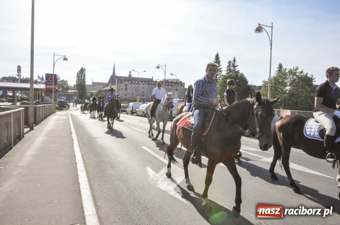 Zdjęcie w galerii na portalu naszraciborz.pl: Piękne amazonki na koniach, czyli Hubertus 2015 na polach na Ostrogu wiadomości z regionu
