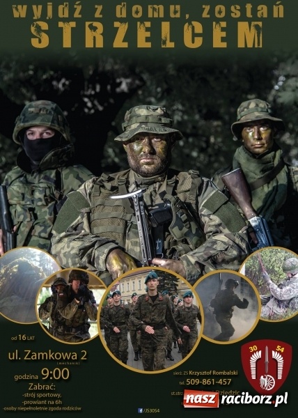 Zdjęcie w galerii na portalu naszraciborz.pl: Wyjdź z domu, zostań strzelcem - Jednostka Strzelecka 3054 zaprasza do wzięcia udziału w akcji! wiadomości z regionu