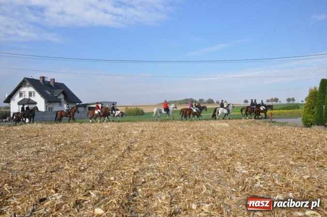 Zdjęcie w galerii na portalu naszraciborz.pl: Na żerdzińskim Hubertusie pogoda sprzyja wiadomości z regionu