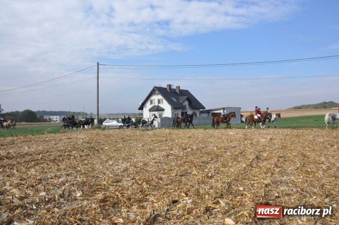 Zdjęcie w galerii na portalu naszraciborz.pl: Na żerdzińskim Hubertusie pogoda sprzyja wiadomości z regionu