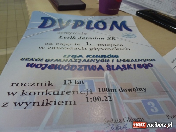 Zdjęcie w galerii na portalu naszraciborz.pl: Pływanie. Liga z rekordami. Dobre starty raciborzan wiadomości z regionu