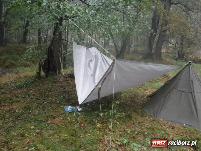 Zdjęcie w galerii na portalu naszraciborz.pl: W lasach rudzkich odbył się kurs z technik przetrwania wiadomości z regionu