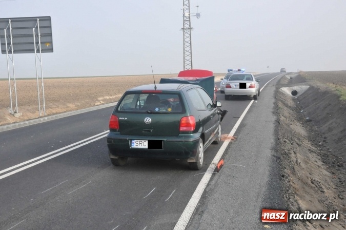 Zdjęcie w galerii na portalu naszraciborz.pl: Kraksa na drodze Racibórz-Pietrowice Wielkie wiadomości z regionu