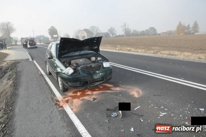 Zdjęcie w galerii na portalu naszraciborz.pl: Kraksa na drodze Racibórz-Pietrowice Wielkie wiadomości z regionu