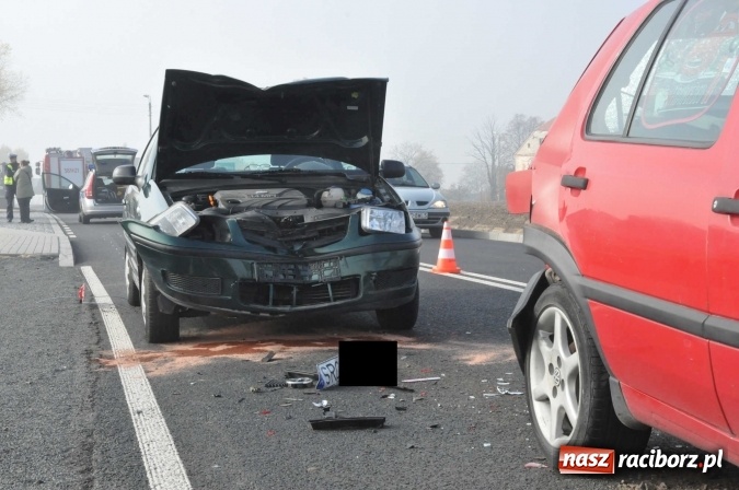 Zdjęcie w galerii na portalu naszraciborz.pl: Kraksa na drodze Racibórz-Pietrowice Wielkie wiadomości z regionu