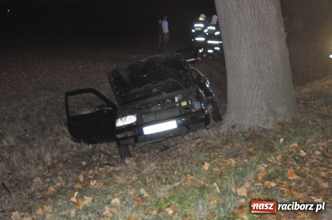 Zdjęcie w galerii na portalu naszraciborz.pl: Golf uderzył w drzewo na drodze do promu w Grzegorzowicach. Trzy osoby poważnie ranne wiadomości z regionu