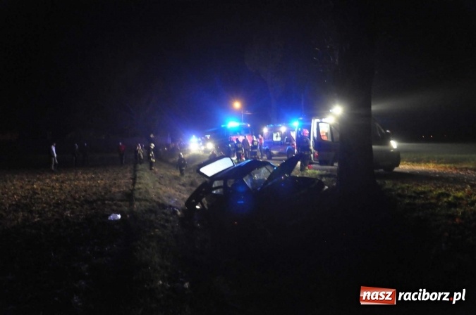 Zdjęcie w galerii na portalu naszraciborz.pl: Golf uderzył w drzewo na drodze do promu w Grzegorzowicach. Trzy osoby poważnie ranne wiadomości z regionu