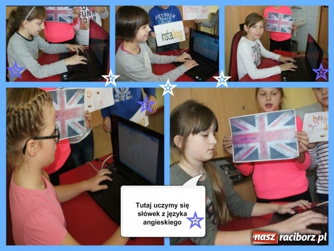 Zdjęcie w galerii na portalu naszraciborz.pl: Piątoklasiści z Nędzy uczą się słówek z Insta.Ling  wiadomości z regionu