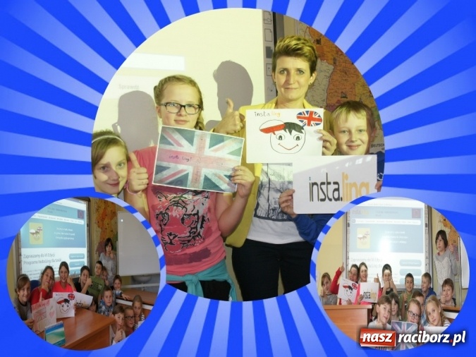 Zdjęcie w galerii na portalu naszraciborz.pl: Piątoklasiści z Nędzy uczą się słówek z Insta.Ling  wiadomości z regionu