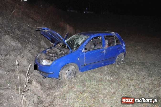 Zdjęcie w galerii na portalu naszraciborz.pl: Skoda zjechała ze skarpy w Krzyżanowicach. W aucie była dwójka dzieci wiadomości z regionu