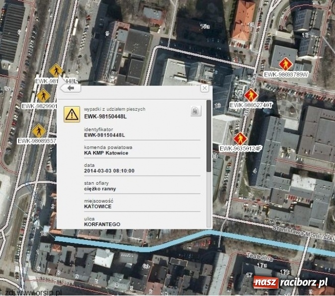 Zdjęcie w galerii na portalu naszraciborz.pl: Mapa wypadków drogowych już działa wiadomości z regionu