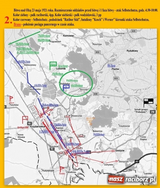 Zdjęcie w galerii na portalu naszraciborz.pl: III powstanie śląskie 1921 roku w Raciborzu i powiecie raciborskim na podstawie źródeł niemieckich – Bitwa nad Olzą 23 maja 1921 roku wiadomości z regionu