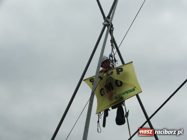 Zdjęcie w galerii na portalu naszraciborz.pl: GREENPEACE blokuje pole w Lubomi wiadomości z regionu