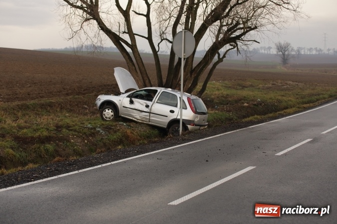 Zdjęcie w galerii na portalu naszraciborz.pl: Dachowanie opla na trasie Racib&oacute;rz - Brzeźnica wiadomości z regionu