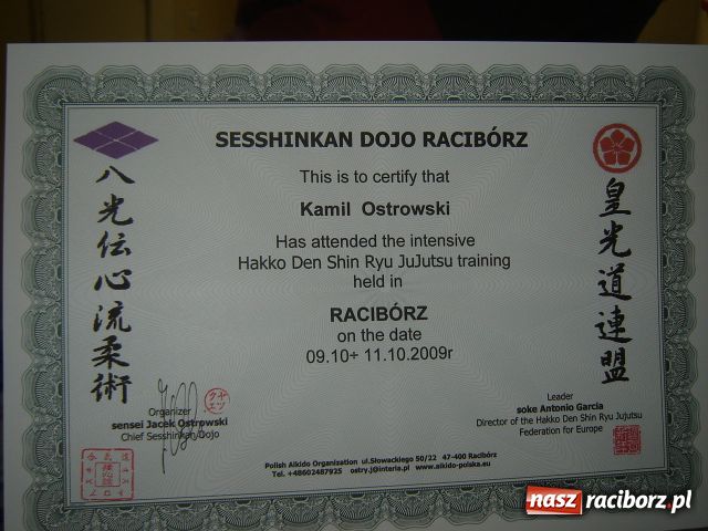 Zdjęcie w galerii na portalu naszraciborz.pl: Soke Antonio (8 dan) w Raciborzu wiadomości z regionu