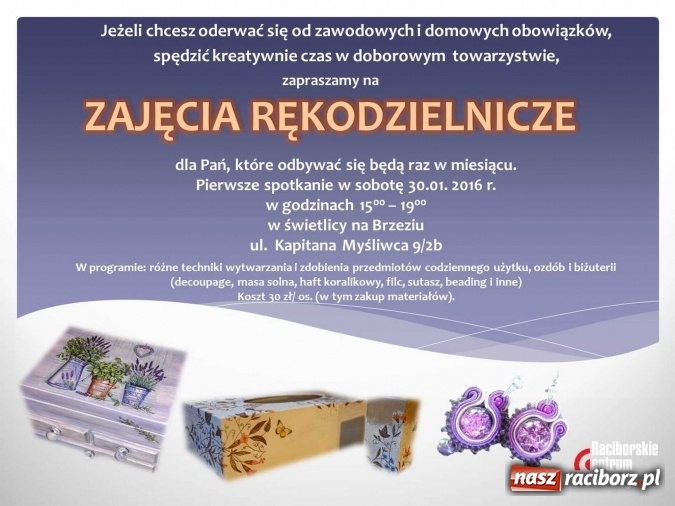 Zdjęcie w galerii na portalu naszraciborz.pl: Warsztaty rękodzielnicze na Brzeziu  wiadomości z regionu