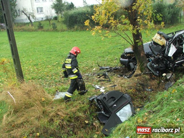 Zdjęcie w galerii na portalu naszraciborz.pl: Wypadek w Rzuchowie, audi w rowie wiadomości z regionu