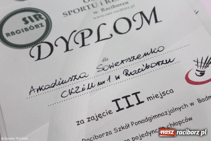 Zdjęcie w galerii na portalu naszraciborz.pl: II Turniej Badmintona Szkół Ponadgimnazjalnych - pierwsze miejsca zagarnięte przez ZSOMS wiadomości z regionu