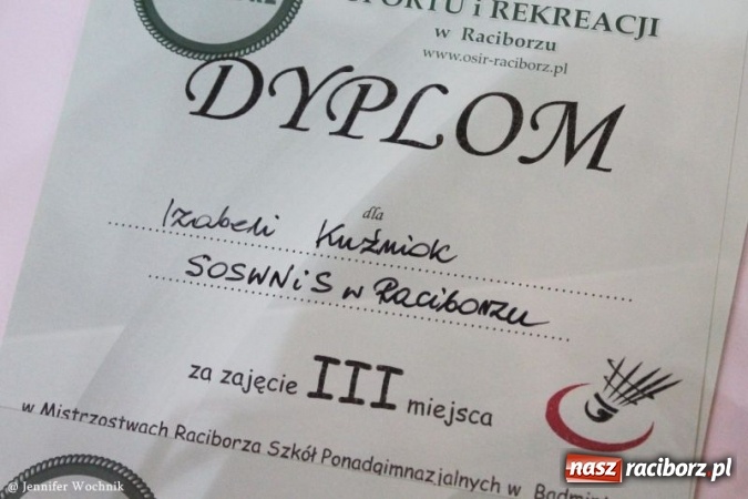 Zdjęcie w galerii na portalu naszraciborz.pl: II Turniej Badmintona Szkół Ponadgimnazjalnych - pierwsze miejsca zagarnięte przez ZSOMS wiadomości z regionu