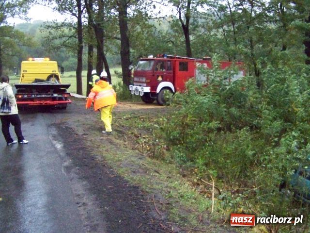 Zdjęcie w galerii na portalu naszraciborz.pl: Daewoo tico w rowie  wiadomości z regionu