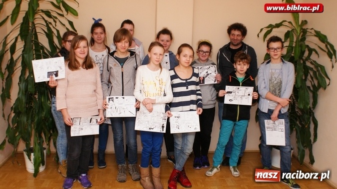 Zdjęcie w galerii na portalu naszraciborz.pl: Karykatura i komiks pod lupą w bibliotece  wiadomości z regionu