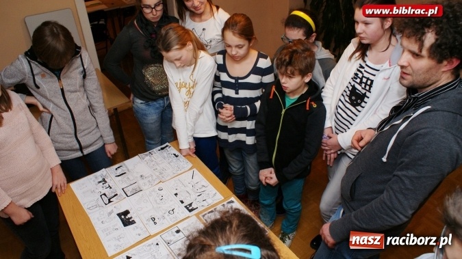 Zdjęcie w galerii na portalu naszraciborz.pl: Karykatura i komiks pod lupą w bibliotece  wiadomości z regionu