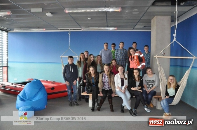 Zdjęcie w galerii na portalu naszraciborz.pl: Młodzież z gminy Krzyżanowice, Raciborza oraz powiatowych Centrów Kształcenia Zawodowego i Ustawicznego wzięła udział w StartUp Camp w Krakowie wiadomości z regionu
