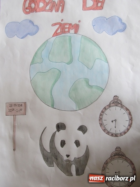 Zdjęcie w galerii na portalu naszraciborz.pl: Gimnazjum nr 5 bierze udział w akcji Godzina dla Ziemi  wiadomości z regionu