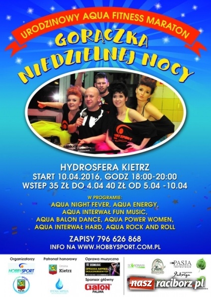 Zdjęcie w galerii na portalu naszraciborz.pl: Urodzinowy Aqua Fitness Maraton z Hobby Sport Team wiadomości z regionu