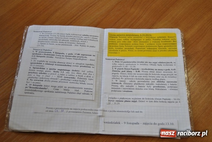 Zdjęcie w galerii na portalu naszraciborz.pl: Zeszyt korespondencji – ważny kanał informacji między szkołą a rodzicem wiadomości z regionu