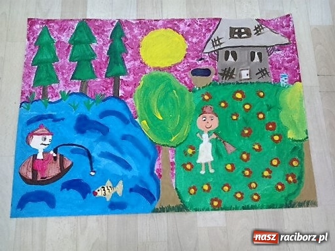 Zdjęcie w galerii na portalu naszraciborz.pl: Czerwony Kapturek, Roszpunka, Kr&oacute;lewna Śnieżka... czyli konkurs plastyczny Baśni Braci Grimm wiadomości z regionu