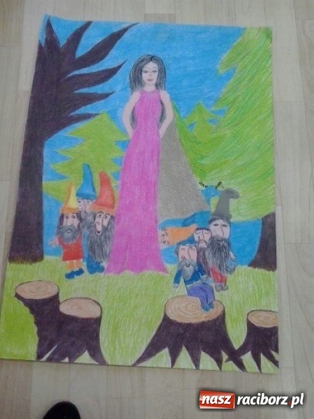 Zdjęcie w galerii na portalu naszraciborz.pl: Czerwony Kapturek, Roszpunka, Kr&oacute;lewna Śnieżka... czyli konkurs plastyczny Baśni Braci Grimm wiadomości z regionu