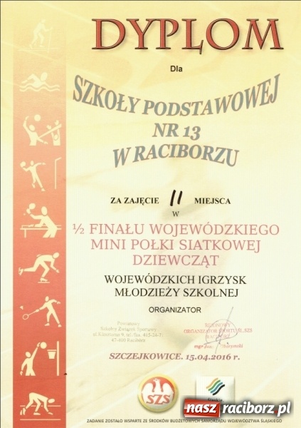 Zdjęcie w galerii na portalu naszraciborz.pl: Sukces siatkarek ze Szkoły Podstawowej nr 13 na szczeblu wojewódzkim wiadomości z regionu