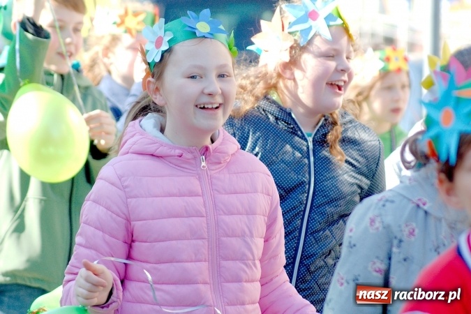 Zdjęcie w galerii na portalu naszraciborz.pl: Dwa kosze jabłek dla prezydenta. Dzień Ziemi w SP13 wiadomości z regionu