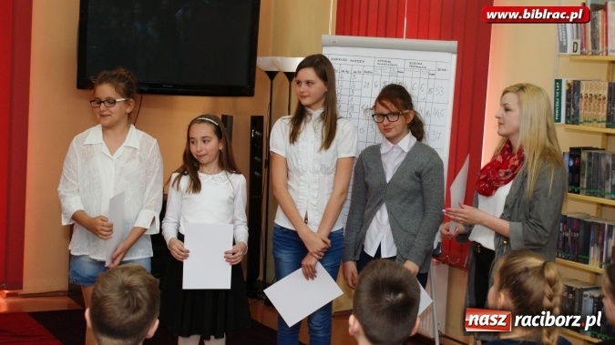 Zdjęcie w galerii na portalu naszraciborz.pl: Akademia wyobraźni – powiatowy turniej szkół podstawowych w bibliotece wiadomości z regionu