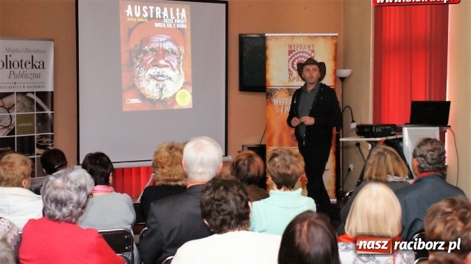 Zdjęcie w galerii na portalu naszraciborz.pl: Spotkanie do góry nogami z Australią i Markiem Tomalikiem w bibliotece  wiadomości z regionu