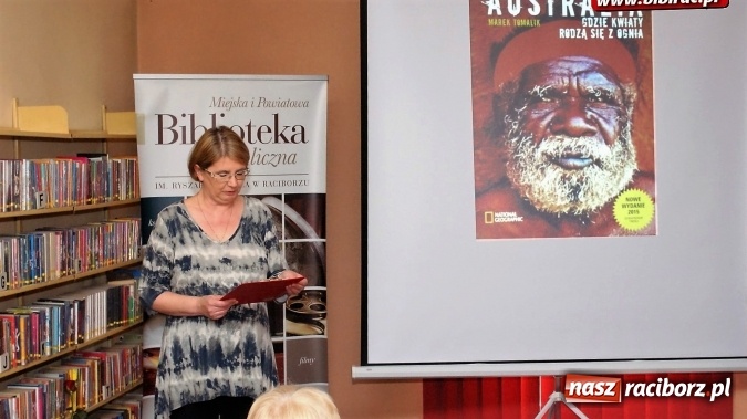 Zdjęcie w galerii na portalu naszraciborz.pl: Spotkanie do góry nogami z Australią i Markiem Tomalikiem w bibliotece  wiadomości z regionu