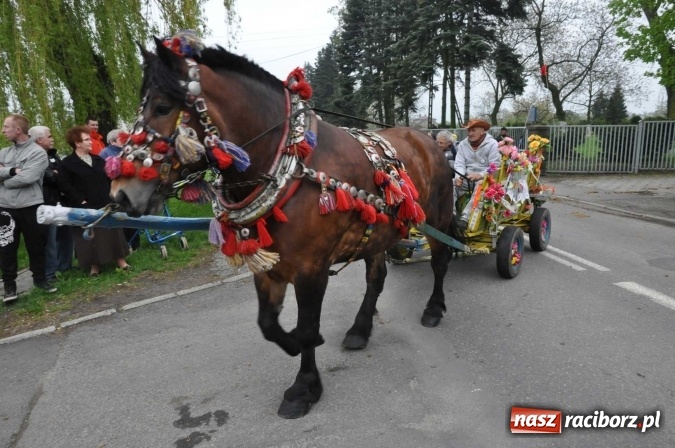 Zdjęcie w galerii na portalu naszraciborz.pl: Pradawnym zwyczajem ojców w Pogrzebieniu na św. Floriana odbyła się procesja konna wiadomości z regionu