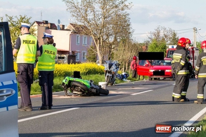 Zdjęcie w galerii na portalu naszraciborz.pl: Zderzenie motocykli na Ocicach - mandat za nieprawidłowe omijanie wiadomości z regionu