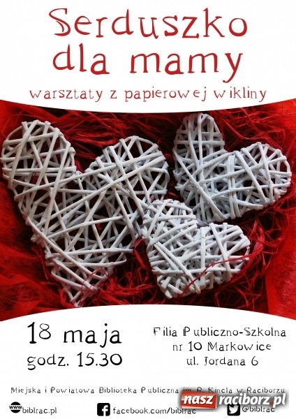 Zdjęcie w galerii na portalu naszraciborz.pl: Sutasz, papierowa wiklina i quilling - biblioteka zaprasza na majowe warsztaty  wiadomości z regionu