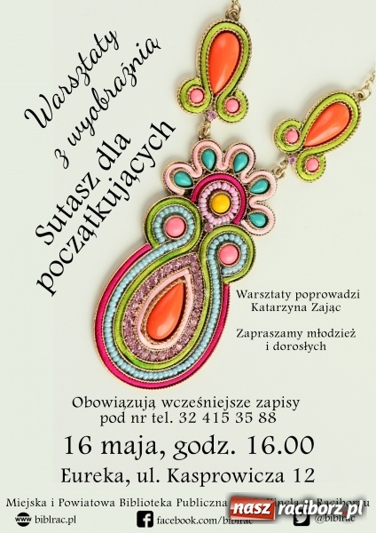 Zdjęcie w galerii na portalu naszraciborz.pl: Sutasz, papierowa wiklina i quilling - biblioteka zaprasza na majowe warsztaty  wiadomości z regionu