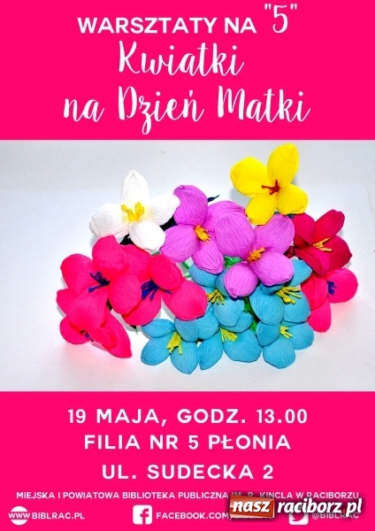 Zdjęcie w galerii na portalu naszraciborz.pl: Sutasz, papierowa wiklina i quilling - biblioteka zaprasza na majowe warsztaty  wiadomości z regionu