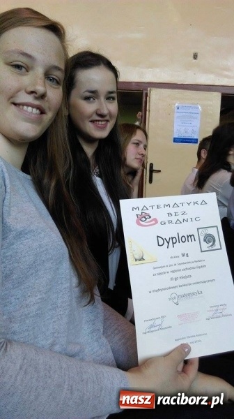 Zdjęcie w galerii na portalu naszraciborz.pl: Matematyka bez granic dla raciborskiego G1 wiadomości z regionu