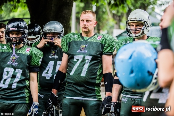 Zdjęcie w galerii na portalu naszraciborz.pl: Futbol amerykański: wyrównane spotkanie przy Wyszyńskiego wiadomości z regionu