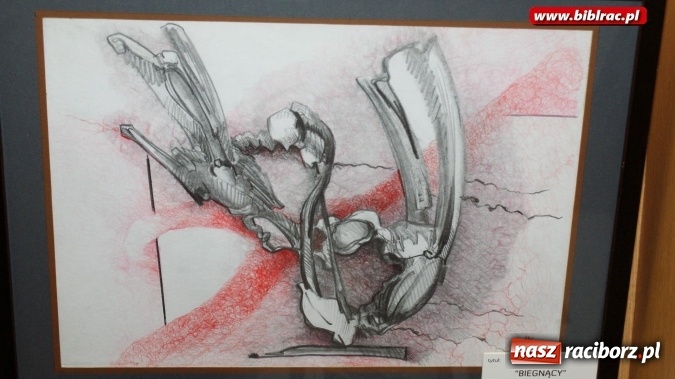 Zdjęcie w galerii na portalu naszraciborz.pl: Wernisaż wystawy prac Henryka M. Korbańskiego w bibliotece  wiadomości z regionu