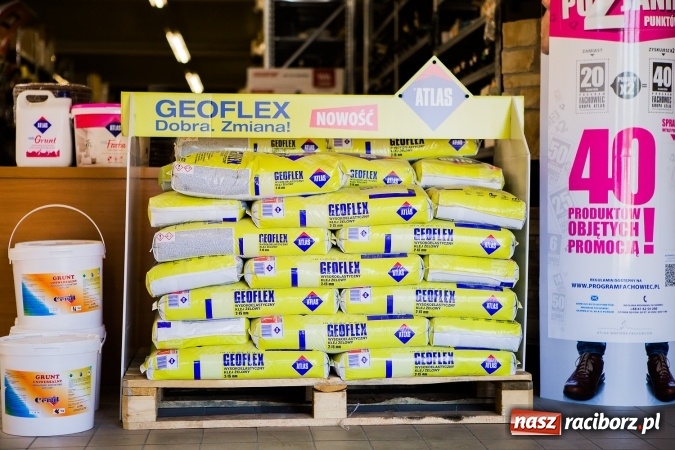 Zdjęcie w galerii na portalu naszraciborz.pl: Klej do płytek Atlas Geoflex w opakowaniu foliowym już do kupienia w Dombod-bis wiadomości z regionu