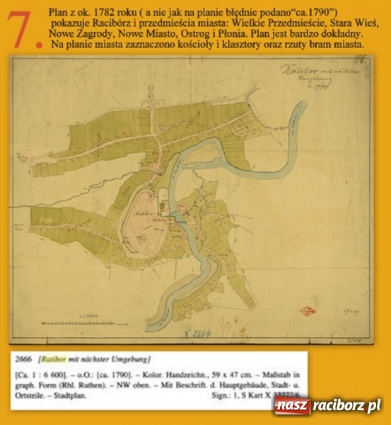 Zdjęcie w galerii na portalu naszraciborz.pl: Historyczne plany miasta Ratibor od roku 1742 do 1942. Część I - plany z lat 1742 do 1843 wiadomości z regionu