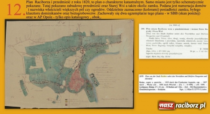 Zdjęcie w galerii na portalu naszraciborz.pl: Historyczne plany miasta Ratibor od roku 1742 do 1942. Część I - plany z lat 1742 do 1843 wiadomości z regionu
